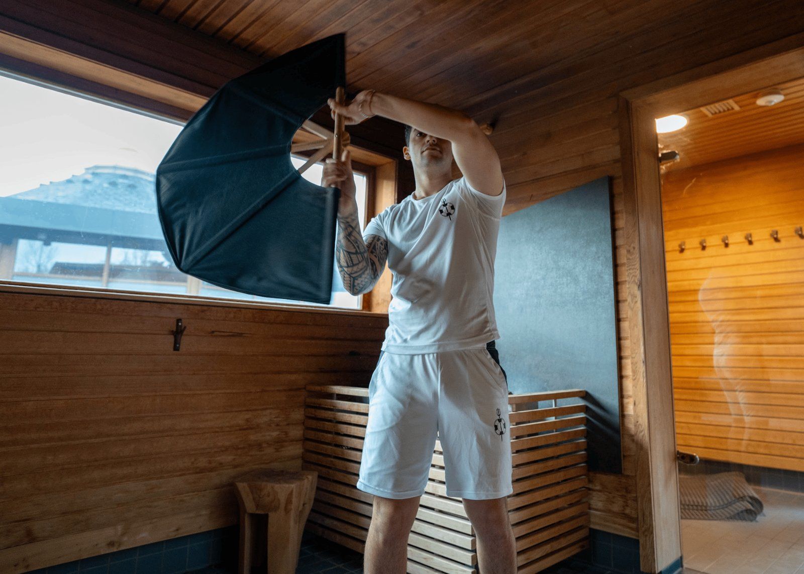Wedeltechnik in der Sauna
